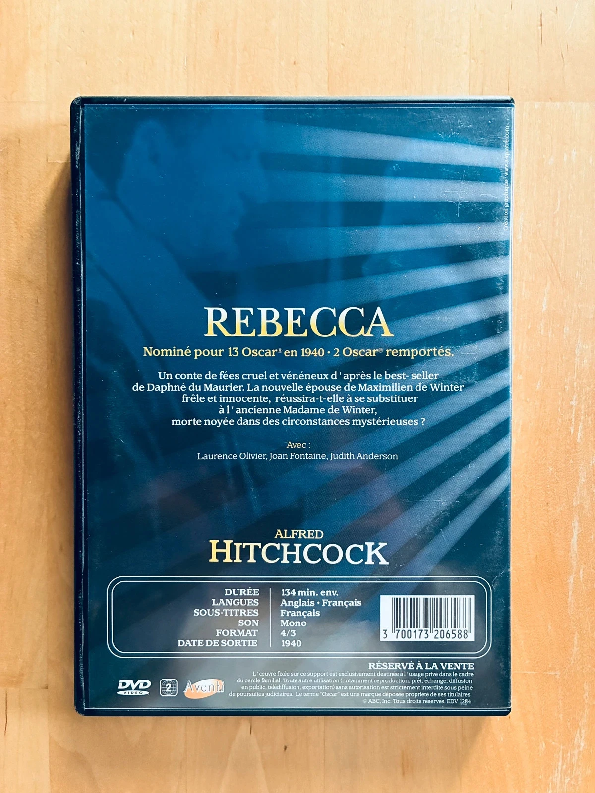 DVD Rebecca de Alfred Hitchcock. – photo 3